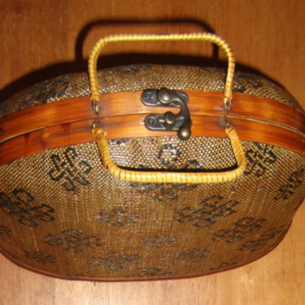 Vintage Antique Unique Basket Bag Purse